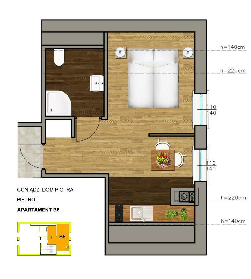 Dom Piotra Apartment Goniadz Luaran gambar